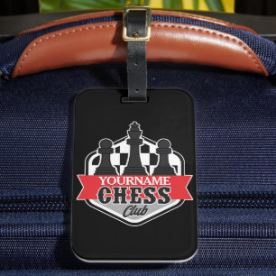 Personalised NAME Chess Player Club Checkmate Luggage Tag