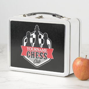 Personalised NAME Chess Player Club Checkmate Metal Lunch Box