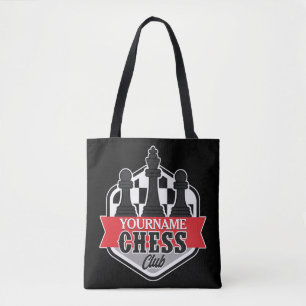 Personalised NAME Chess Player Club Checkmate Tote Bag