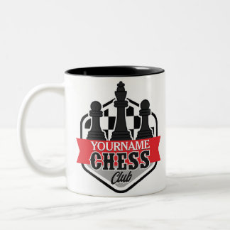 Personalised NAME Chess Player Club Checkmate  Two-Tone Coffee Mug