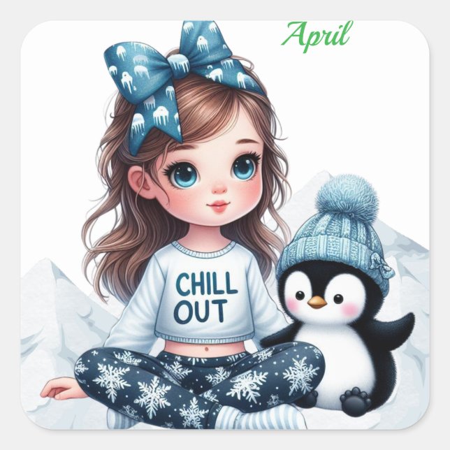  Personalised name Chill out Sticker (Front)