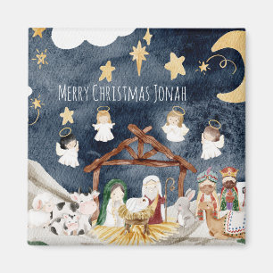 Personalised Name Christian Christmas Kids Magnet