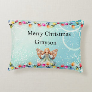 Personalised name Christmas Accent Pillow