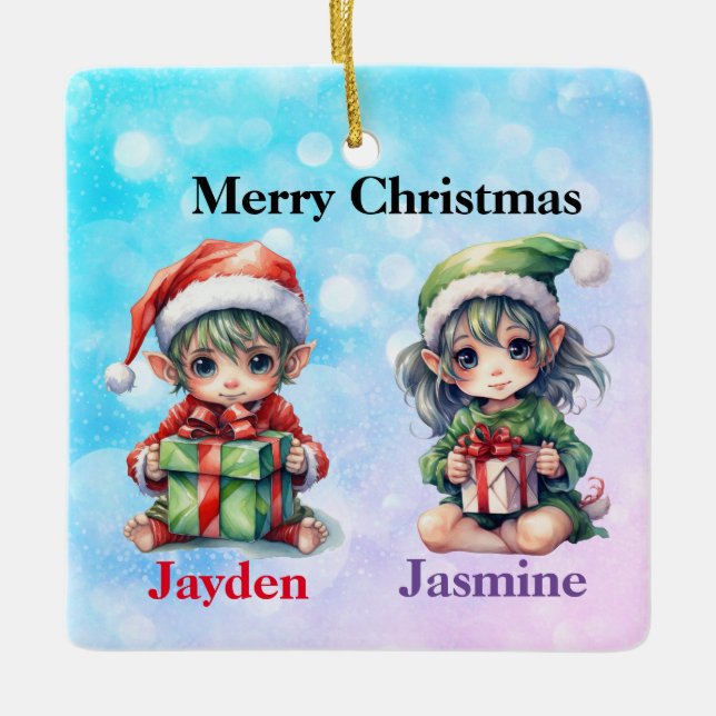 Personalised name Christmas ornament (Front)