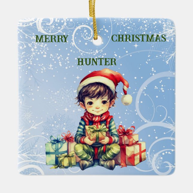 Personalised name Christmas ornament (Front)