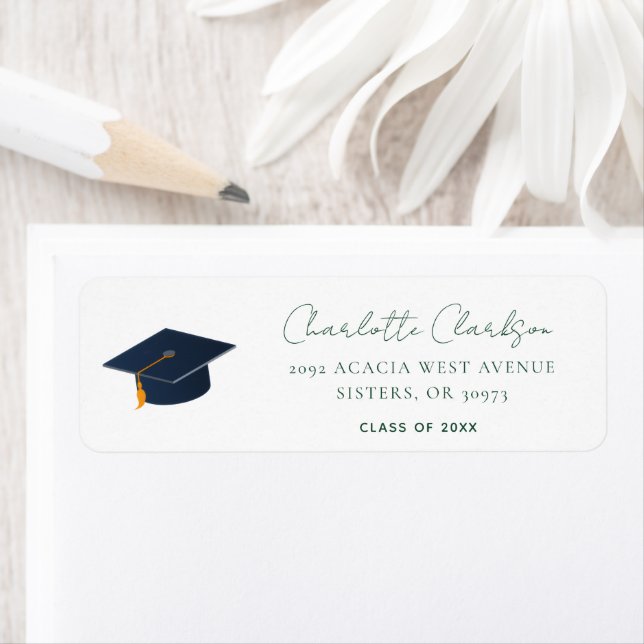 Personalised Name Class of 2026 Honours Return Address Label (Insitu)