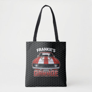 Personalised NAME Classic Camaro Muscle Car Garage Tote Bag