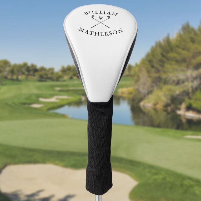 Personalised Name Classic Golf Clubs Head Cover (Personalized Name Classic Golf Clubs Golf Head Cover)