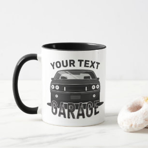 Personalised NAME Classic Muscle Car Garage Retro Mug
