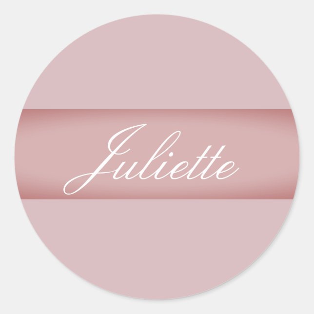 Personalised Name Classic Round Sticker (Front)