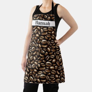 Personalised Name Coffee Bean Barista  Apron