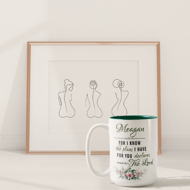 Personalised name coffee mug: Jeremiah 29:11 Two-Tone Coffee Mug (Creator Uploaded)