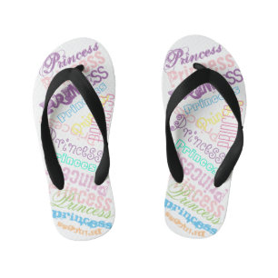 Personalised Name Collage Gift Wrap Pastel Colours Kid's Thongs