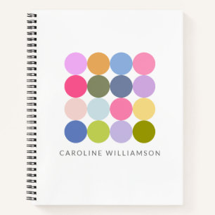 Personalised Name Colourful Geometric Circles Notebook