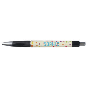 Personalised name colourful spots dotty design