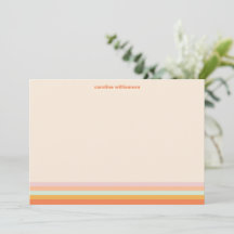Personalised Name Colourful Stripes Retro Pastel