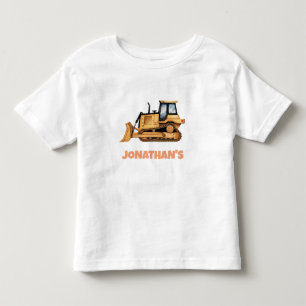 Personalised Name Construction Vehicle Bulldozer  Toddler T-Shirt