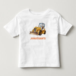 Personalised Name Construction Vehicle Bulldozer   Toddler T-Shirt