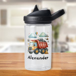 Personalised Name Construction Vehicles Baby Boy Water Bottle<br><div class="desc">Quench your little one's thirst in style with our Personalised Name Construction Vehicles Baby Boy Water Bottle. Adorned with charming construction vehicle designs and customised with your baby boy's name, this water bottle adds a playful touch to hydration time. Crafted from durable and BPA-free materials, our water bottle is designed...</div>