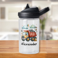Personalised Name Construction Vehicles Baby Boy