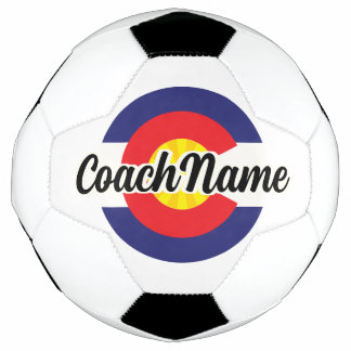 Personalised Name Cool Colorado Design Soccer Ball
