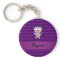 Personalised name cow purple chevrons