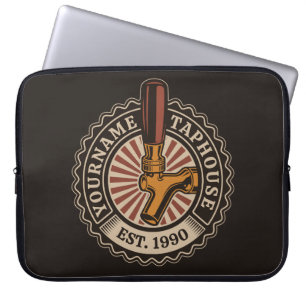 Personalised NAME Craft Beer Taphouse Brewery Bar  Laptop Sleeve