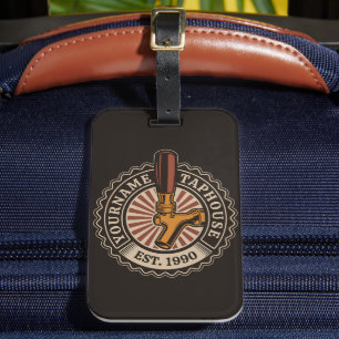 Personalised NAME Craft Beer Taphouse Brewery Bar Luggage Tag