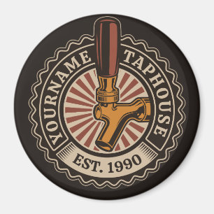 Personalised NAME Craft Beer Taphouse Brewery Bar Magnet