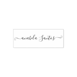 Personalised Name Custom Chic Script Simple Modern Self-inking Stamp