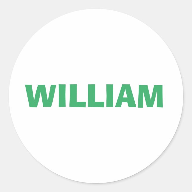 Personalised Name Custom Classic Round Sticker (Front)