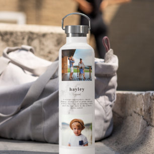Personalised Name Custom Definition 8 Photo Water Bottle