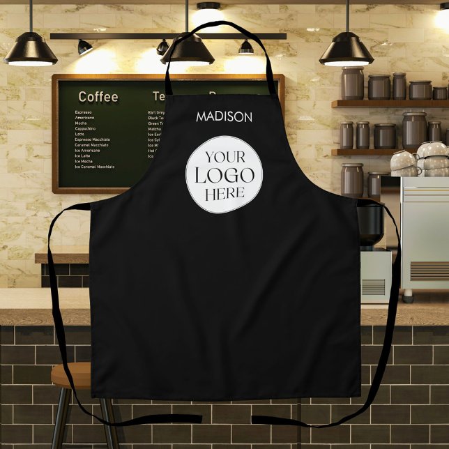 Personalised Name Custom Food Business Logo Simple Apron (Creator Uploaded)