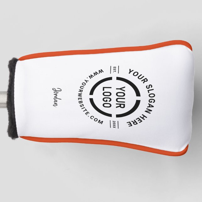 Personalised Name Custom logo branded promotional Golf Head Cover (Front)