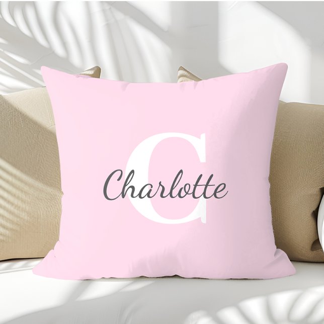 Personalised Name Custom Minimalist Monogram Cushion (Creator Uploaded)