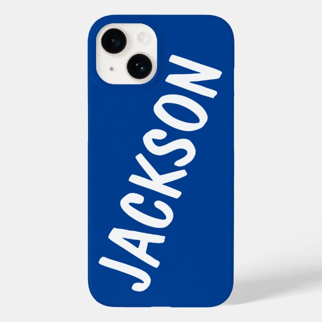 Personalised Name Custom Name Blue Birthday Gift  Case-Mate iPhone Case (Back)