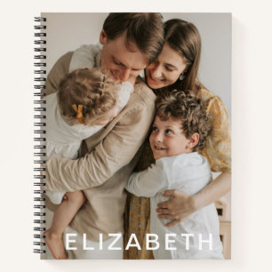 personalised name custom photo notebook