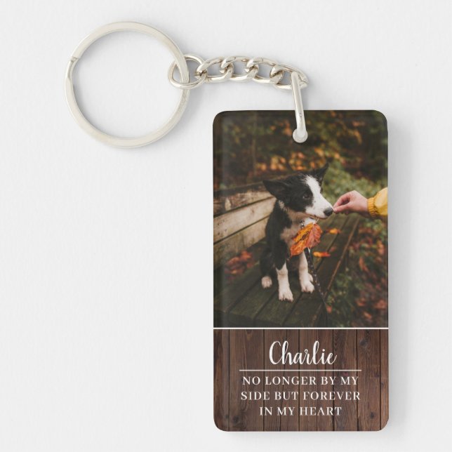 Personalised Name Custom Photo Pet Memorial Key Ring (Front)