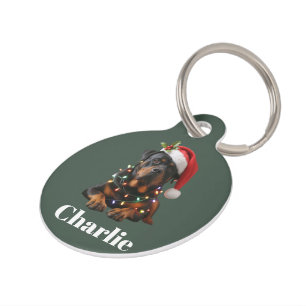 Personalised Name Custom Rottweiler Dog Christmas Pet Tag