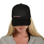 Personalised name , Custom Text Embroidered Hat<br><div class="desc">this cute embroidered baseball cap can be a perfect gift for mum friend,  girlfriend,  sister,  your can easily personalised this cap by adding your name.</div>