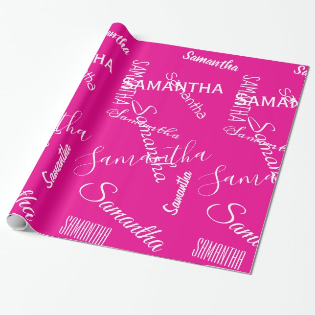 Personalised Name Custom  Wrapping Paper (Unrolled)