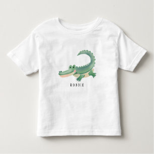 Personalised Name Cute Alligator / Gator Kids Toddler T-Shirt