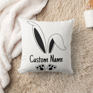 Personalised Name Cute Bunny Easter Cushion