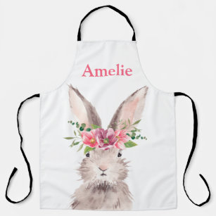  Personalised Name Cute Easter Bunny egg hunting  Apron