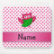 Personalised name cute owl pink hearts