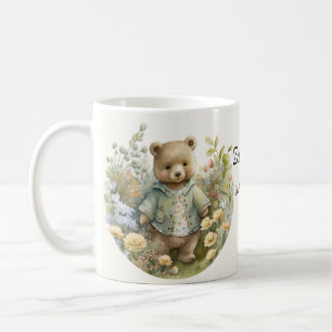 Personalised Name Cute Teddy Bear Mug