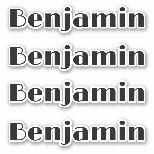 Personalised Name Decal Custom Times Four Sticker (Front)