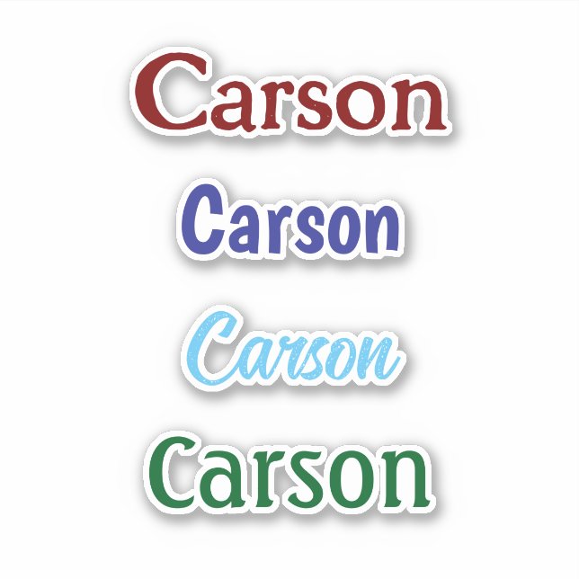 Personalised Name Decal Custom Times Four Sticker (Front)