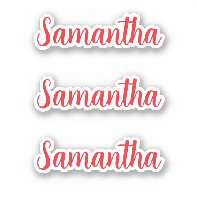 Personalised Name Decal Custom Times Three Sticker (Front)