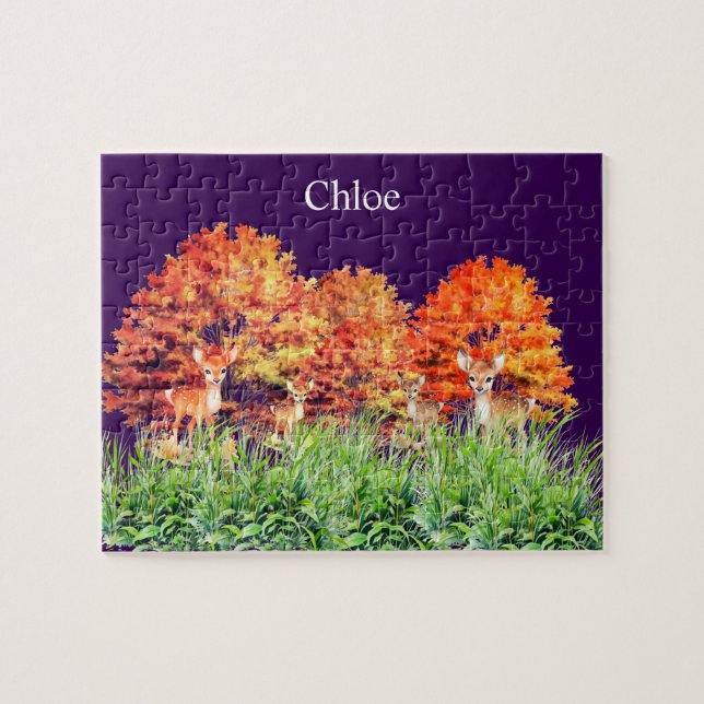 Personalised name Deer Jigsaw Puzzle (Horizontal)